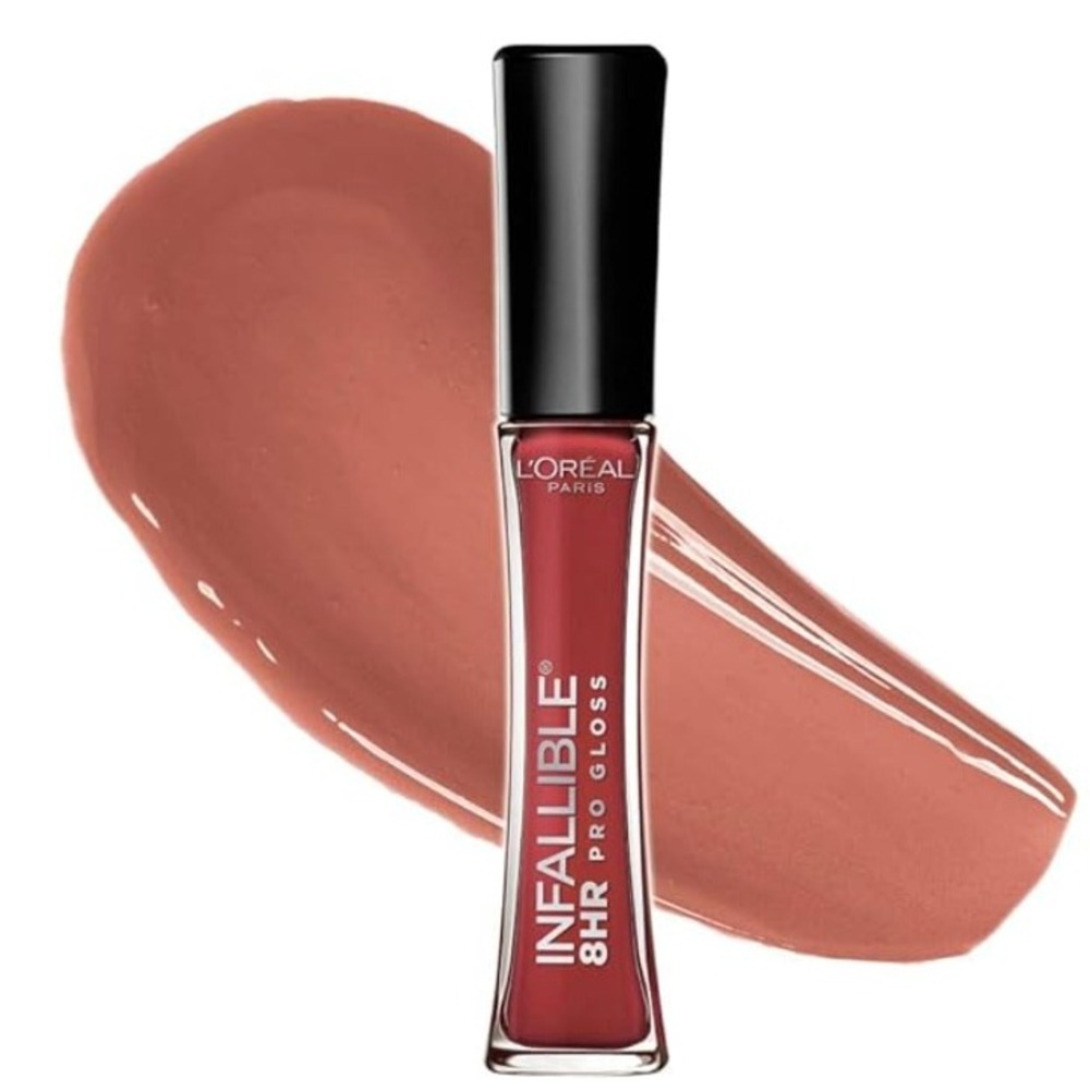 L'Oreal Lip Gloss 0.21oz 805 Suede Infallible 8HR Pro Gloss Shimmer Bronze